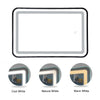 Bathroom Dimmable LED Mirror Anti-Fog Shaving Vanity Mirror with Touch Switch