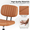 Adjustable 360° Swivel Computer Chair Desk Chair w/Lumbar Support-Brown