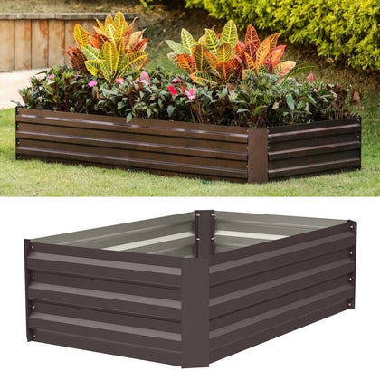 120x90cm Raised Bed Garden Vegetable Herb Planter Flower Trough Grow Box Outdoor