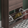 Shoe Cabinet 3 Drawer Walnut Wood Cabinet Rack Hallway Organiser Unit