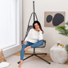Hanging Chair with Stand Indoor Outdoor Hammock Swing Chair w/Large Padded Seat