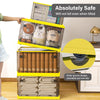 Mobile Storage Box wit Lid Folding Stackable 30/42L Lidded Plastic Crate Tub Box