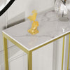 Golden Marble Console Table Side End Sofa Table for Living Room Bedroom Kitchen