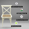 Cream Cross Back Dining Chair Comfortable & Stylish Oak Wooden Home Cafe Office