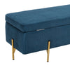 Flannel Fabric Upholstered Arm Bench Bed End Window Seat Ottoman Storage Stool