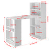 Computer Desk w/ Bookshelf Reversible Home Office Laptop Desk Study Writing Desk