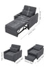 Convertible 3-in-1 Folding Sofa Bed Pull Out Sleeper Chair Bed Single Armchair