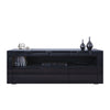 120cm TV Unit Cabinet TV Stand Black High Gloss with LED Lights Storage Drawers