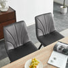 Velvet Padded Seat Kitchen Dining Chair Home Office Chair with Metal Legs
