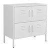 4-Doors Office Filing Cabinet Printer Stand Pedestal Metal File Storage Cupboard