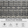Folding Rattan Sun Lounger with Cushion and Pillow, Mixed Grey