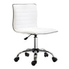 Armless Mid-Back Adjustable Office Chair with 360 Swivel White