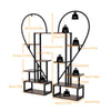 Heavy Duty Metal Plant Stand Heart Shaped Ladder Pot Holder Bookshelf Display
