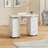 Manicure Table Makeup Dressing Station Nail Desk Workstation Storage Equipment