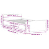 Bed Frame White 100x200 cm Engineered Wood vidaXL