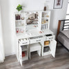 Dressing Table With Drawers Mirror Stool Set Makeup Desk Vanity Table Bedroom UK