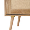 Rattan Door Cabinet Kitchen Living Room Wooden Storage Cupboard Shelf Sideboard
