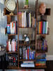 Tall Rustic Bookcase 13 Compartment Storage Shelf Unit Modern Display Cabinet