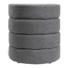 Large Round Footstool Vanity Dressing Table Stool Makeup Chair Grey Teddy Plush