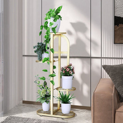 82CM Tall Plant Metal Stand Flower Pot Holder Display Shelf Living Room Decor