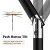 Garden Patio Parasol Sun Shade UV Protection Umbrella Steel Tilting Crank Handle