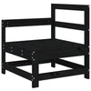 Garden Corner Sofas Outdoor Sectional Sofa 2 pcs Black Solid Wood Pine
