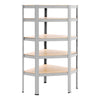 Garage Racking 5 Tier Shelving Units Boltless Heavy Duty Corner Shelf Adjustable