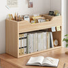 Wooden Bookshelf Rack Desk Filing Holder Organizer Rack Tabletop Bookcase Holder