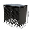 OUTDOOR WHEELIE BIN STORAGE METAL DOUBLE SHED DUSTBIN RUBBISH SCREEN SHELTER NEW