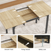 Wooden Expandable Dining Table with Storage Large Kitchen Desk Space Saving Home
