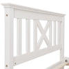 3ft Wooden Single Bed Frame White Solid Wood Bed w/Storage Drawers Bed Furniture