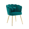Tub Chair Accent Chair Curved Back Velvet Upholstered Armchair metal Legs Green