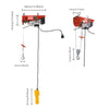 800kg 1450W Electric Winch Scaffold Hoist Winch Crane Workshop Garage Lifting