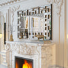 LUVODI Grecian Venetian Rectangle Beveled Glass Wall Mirror for Hotel Home Decor