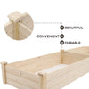 Garden Solid Fir Wood Raised Flower Bed Vegetable Herb Planter Grow Rectangular
