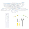 Modern Chandelier LED Lamp White Frame Ceiling Light With RGB Backlight Yfjvldwt