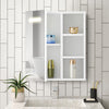 Bathroom Cabinet Mirror 1 Door LED Touch White Wall Mounted Storage Modern