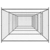 Dog Cage with Doors Grey 10x2x1.5 m Galvanised Steel D3V4