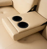 Manhattan Sofa Bed 2 Seater Faux Leather Click Clack - Cream