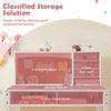 Kids Desk and Chair Set Wooden Children Study Table &Chair Writing Table Set