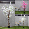 Artificial Blossom Flowers Tree Potted Plant Realistic Cherry Blossoming Decors