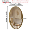 Modern Oval Gold Accent Wall Mirror Mounted Fireplace Hallway Bedroom Bathroom