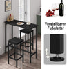 Bar Table Breakfast Dining Coffee Table with Metal Frame Counter Height Table
