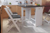 Dining Table and 4 Chairs Set Folding Drop Leaf Butterfly Kitchen DS16 Grey