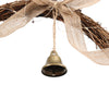 Halloween Autumn Maple Leaves Wreath Front Door Garland Hanging Plants with LED