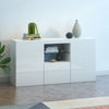 Modern TV Unit Cabinet Sideboard High Gloss 3 Door Cupboard with LED Light NEW