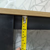 3 PCS Modern Breakfast Bar Dining Table and 2 Stools Set Metal Frame UKES