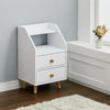 Extra Tall Bedside Cabinet Nightstand Side Table Shelf Bookshelf Storage Drawer