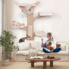 Cat Wall Shelves Furniture Cat Climber Tree Activity Center w/Hammock-Natural