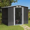 8 x 8ft Garden Shed Metal Apex Roof Outdoor Storage Box Tools Organizer Sheds UK